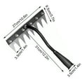 thumbnail image 3 of 5/6/7/8 Teeth Carbon Steel Garden Weeding Rake, Dethatching Rake, Iron Weeding Rake for Dethatching, Gardening and Backyard Lawn Loosening, Weed Rake, Weed Rake Tool (8 Teeth), 3 of 9