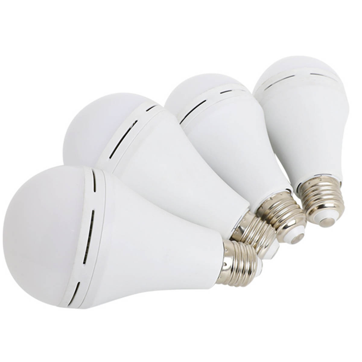 iFCOW 4pcs Rechargeable Emergency LED Light 12W E27 Base,for Power Outages Emergency Use