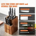 thumbnail image 2 of VEVOR 2Tier Universal Knife Holder Acacia Wood Knife Block Holder Without Knives, 2 of 7