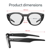 Oakley Meta HSTN, Black, Clear Lenses | Smart AI Glasses, Camera, Audio, Video Recording