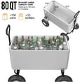 thumbnail image 5 of VINGLI 80qt. Wagon Rolling Cooler Ice Chest w/Long Handle and 10" Wheels, Patio Cooler, Outdoor Park Cart on Wheels, 5 of 7