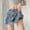 Blue, variant on FASHOFT Jean Skirt for Women American Y2K Denim Skirt High Waisted Slim Fit Petite A Line Ruffle Bodycon Denim Skirts Blue