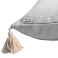 thumbnail image 3 of Ox Bay Amai 20" x 20" Gray Ultra-Soft Turkish Cotton Adult Decorative Throw Pillow, 3 of 5