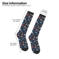 thumbnail image 2 of KLL Spaceships And Stars In Outer Space Print Cool Socks Men's Women's Crew Socks Funny Crazy Novelty Stockings, 2 of 6
