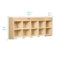 thumbnail image 2 of ECR4Kids 10-Section Hanging Coat Locker with Shelf and 10 Scoop Front Bins, Cubby Storage, Natural, 2 of 8
