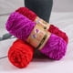 thumbnail image 3 of Bola de lana de terciopelo dorado, pantuflas tejidas a crochet de terciopelo brillante multicolor de grosor medio, 3 of 5
