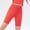 Watermelon Red, variant on Girls Tight-Fit Knee-Length Shorts, High-Waist Yoga Running Shorts for Kids, Breathable Dance Training Capri Leggings, Quick-Dry Workout Shorts for Age 5-13 Black 120