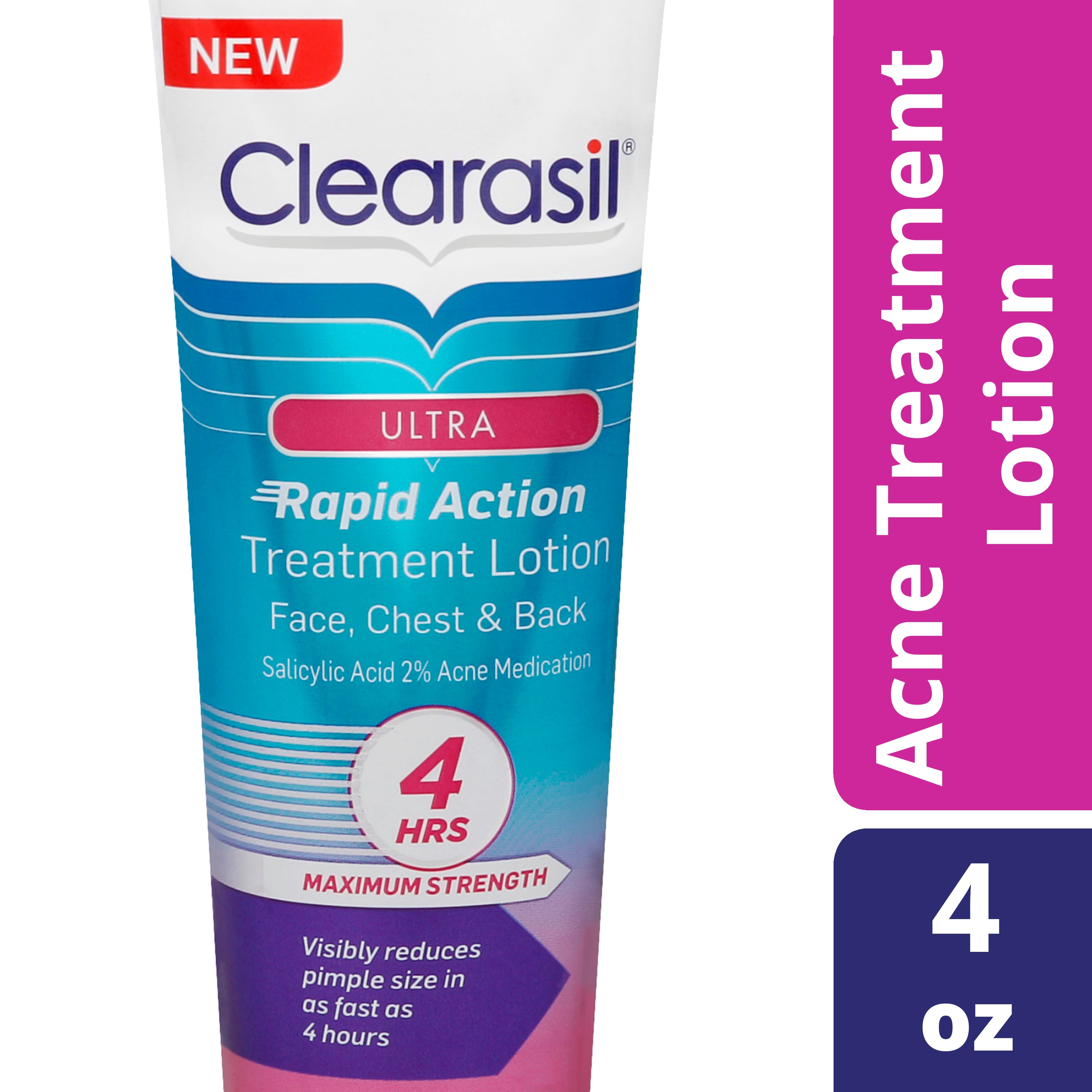 Endeløs Emuler hovedlandet Clearasil Ultra Rapid Action Facial Treatment Moisturizing Lotion, 4 ounces  - Walmart.com