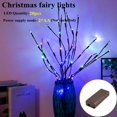 thumbnail image 1 of Luces de rama de ramita de sauce creativas, decoración navideña para el hogar, Noel Kerst, Año Nuevo, 2024, 20 LED, 2023, 1 of 4