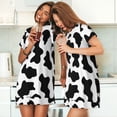 thumbnail image 4 of Balery Milk Cow Pattern Womens Short Sleeve Sleepshirt Scoopneck Cute Nightdress Comfy Nightgown Loungewear Dress, 4 of 6