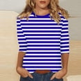 thumbnail image 2 of Long Sleeve Shirts For Women New Shoulder Seven Quarter Sleeve T Shirt Summer Top Womens Long Sleeve Tops, 2 of 5