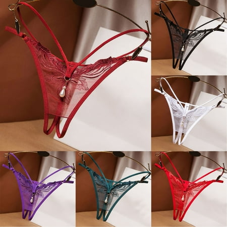 Ukumplol Panties for Women Thong Underwear Women Pants Women Thong Lace Briefs Thong Underwear Ladies G String Thongs for Women Womens Thong Underwear Green One Size