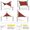thumbnail image 5 of NAWAY Waterproof Sun Shade Sail 14'X14' Rectangular UV Resistant Rain Canopy, Curved Edges Shade Cloth for Outdoor Patio, Deck, Yard -Rust Red, 5 of 6
