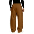 thumbnail image 5 of CCRFTGI Men Baggy Sweatpants Straight Leg Elastic Drawstring Jogging Pants Versatile Casual Outdoor Wear Brown XL, 5 of 7