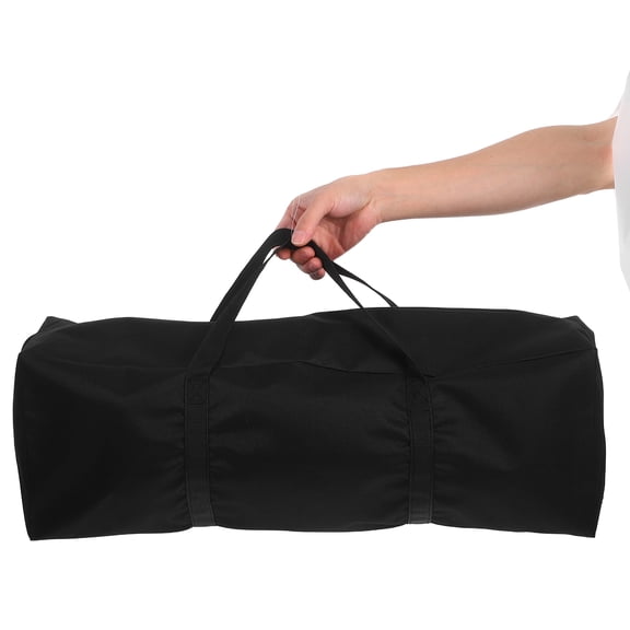 OULII Large Capacity Black Camping Storage Bag with Zipper for Tent Poles and Outdoor Gear