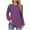 Purple, variant on Plus Size Tops for Womens Tops Fashion Spring Summer Long Sleeve Round-Neck Fashion T-Shirt Solid Color Casual For Women