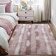 thumbnail image 2 of Alfombra Merelax, 152 x 244 cm, rayas mullidas, violeta claro y blanco, 2 of 9