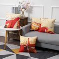 thumbnail image 3 of ORUYROP Throw Pillow Covers18x18 Set of 4 Farmhouse Abstract Decorative Pillow Covers Linen Geometric Cushion Covers for Sofa Couch Living Room Outdoor Red 01, 3 of 6