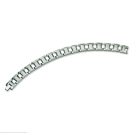 Brushed Mens Link Bracelet - Stainless Steel Brushed Mens Link Bracelet 8.75