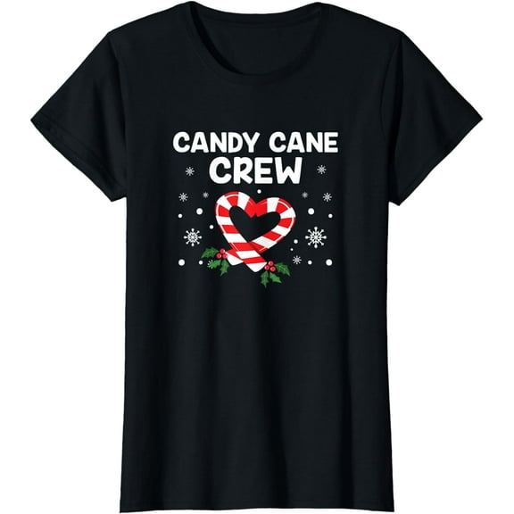 Candy Cane Crew Christmas Sweets Family Matching Costume T-Shirt