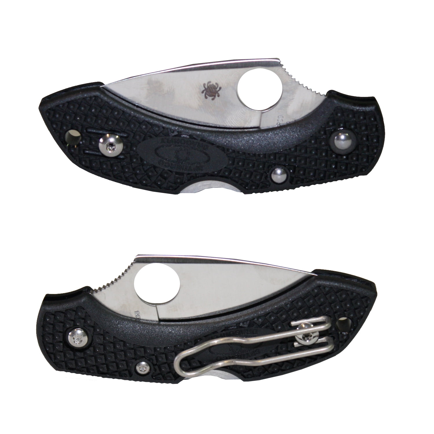 Spyderco Dragonfly 2 Folding Knife 2-5/16" VG10 Satin Plain Blade, Black FRN Handles, Lockback - C28PBK2