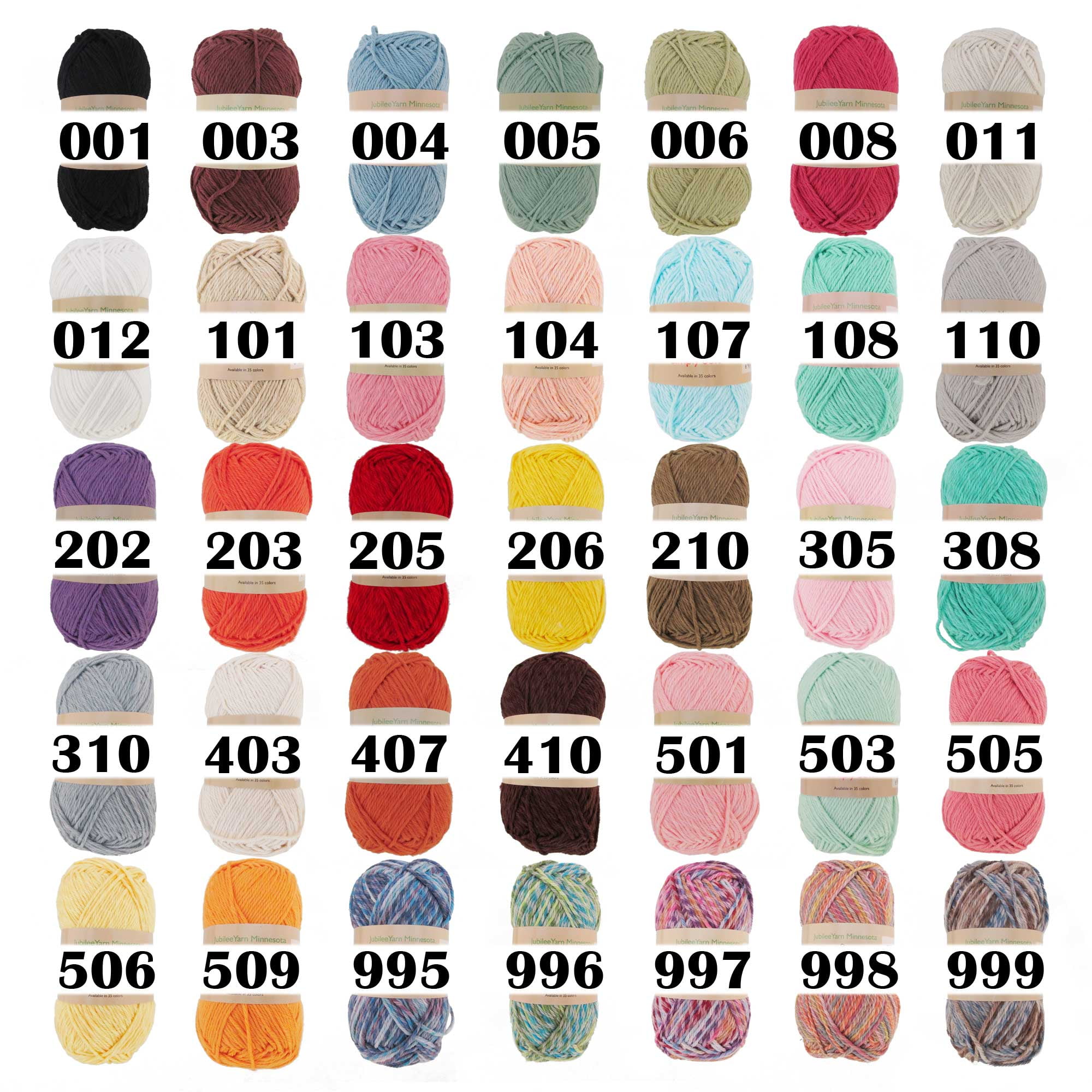 JubileeYarn Simply Sweet Yarn - 100g/Skein DK Cotton Blend - Variety Pack - 4 Skeins