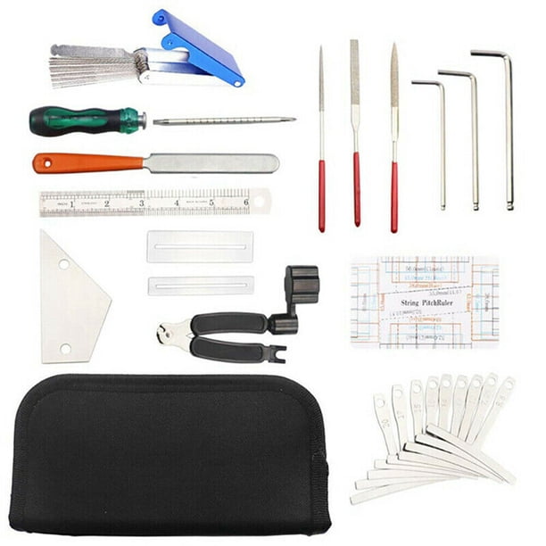 Cuidado de la guitarra Kit de herramientas de reparación de limpieza para el cuidado de la guitarra Juego de herramientas de mantenimiento de configuración de Luthier Abody Cuidado de la guitarra
