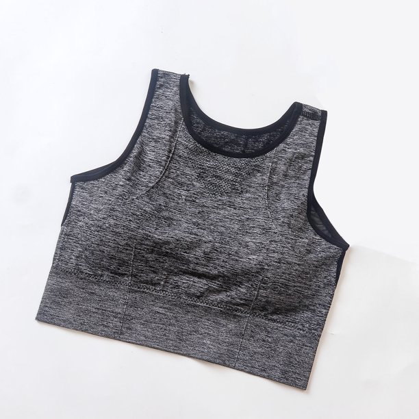 ICHUANYI Clearance Women No Steel Ring Sports Bra Fitness Shockproof Large Size Yoga Running Quick-drying Sports Underwear(Gray, XL) Ichuanyi Ichuanyi