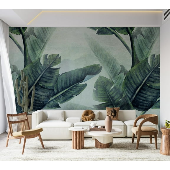 Botanical Wallpaper Wall Mural - Magic Big Plants