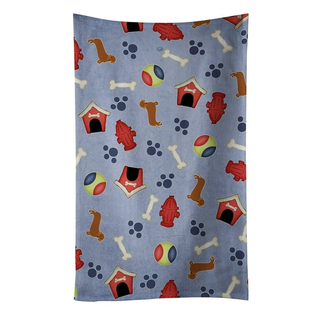 ""Caroline'S Treasures Bb4080Ktwl Toalla De Cocina Dog House Collection Red Dachshund 25"""" X 15"""" Multicolor""