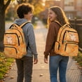 thumbnail image 3 of HUIACONG Orange Capybara Print School Backpack for Kids Teens Age 5-18, Multi Pocket Waterproof School Bag with Adjustable Padded Straps, Lightweight Durable Student Bookbag for Daily Use, 3 of 7