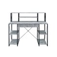 thumbnail image 4 of Synthetic Wood Gray Desk with Functional Design/Useful in Contemporary Workspaces, 4 of 4