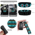 thumbnail image 6 of Yuyamidu Aztec Western Geometric Car Seat Cover Set of 15 Blue Steering Wheel Cover Seat Belt Pad Cover Trash Bin Rear View Mirror Cover Cup Holders Keychain Air Vent Storage Holder Car Decor, 6 of 7
