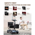 thumbnail image 4 of 15-45 Miles 4 Wheels Mobility Scooter for Adults&Seniors, 350W Electric Powered Wheelchair Device with Extended Battery, Dual Baskets, Rotating Seat, Compact Duty Mobile for Elderly, 4 of 9