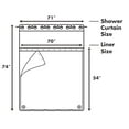 thumbnail image 5 of Yiannan Fabric Snap in Shower Curtain Liner Replacement with Magnets, 54" W x 70" H, 1 Pack, 5 of 5
