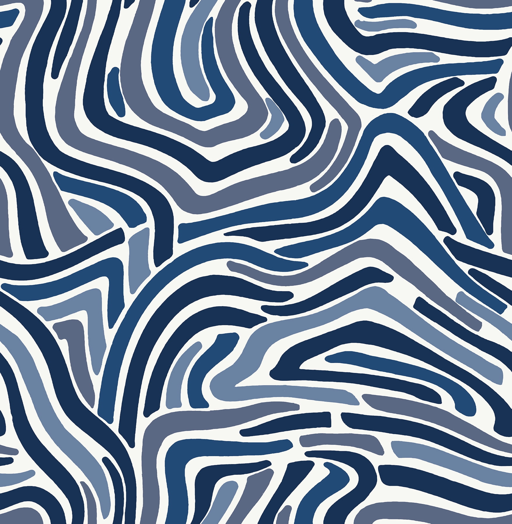Nuwallpaper Blue Spirited Peel & Stick Wallpaper