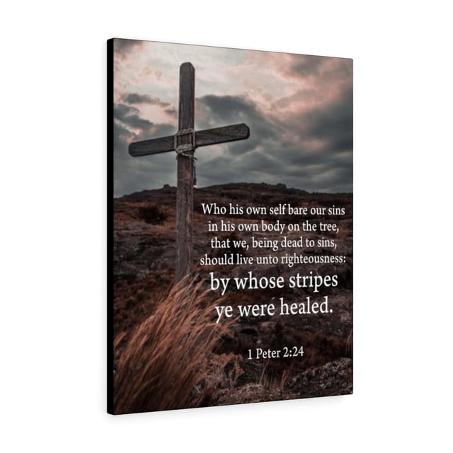 Scripture Walls Live Unto Righteousness 1 Peter 2:24Cross Wall Art Christian Home Decor Unframed