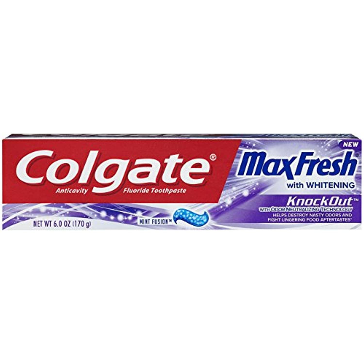 Colgate Max Fresh Knockout Gel Toothpaste, 6 Ounce Pack Of 3