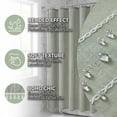 thumbnail image 4 of Unique Bargains Boho Farmhouse Set Tassels 12 Plastic Hooks Green 71"W x 71"L, 4 of 5