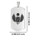 thumbnail image 2 of Stainless Steel Scarab Good Luck Charm Dog Tag Keychain Circle Ring, 2 of 2