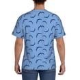 thumbnail image 3 of Vsdgher Party Shark Cute Print Men's Dry Fit Mesh Athletic Shirts Moisture Wicking Tennis T-Shirt Tops, 3 of 9