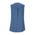 thumbnail image 5 of Fewfanhot Womens Tops Sleeveless Button Down Shirt Tops V Neck Business Casual Collared Blouses Tank Top, 5 of 9