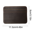 thumbnail image 3 of Horivan Mini RFID Blocking Leather Card Holder Wallet with Zipper Pocket for Cash and Coins Slim Compact Travel Organizer for Men and Women Multi-Function Essential Card Case Purse, 3 of 6