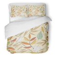 thumbnail image 1 of Juego de ropa de cama de 3 Piezas ABPHQTO Hojas de patrón Verde sobre Beige en Naranja Otoño Twin Size, 1 of 1