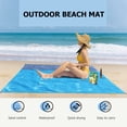 thumbnail image 3 of USHOBE Picnic Cloth For Ground Picnic Blanket Blue Polyester 1Pack, 3 of 8