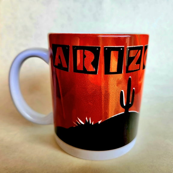 Coffee Quips 12 oz Arizona landscape sunset Ceramic Mugs