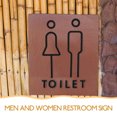 thumbnail image 2 of GOOHOCHY 1 Juego de letrero acrílico de género para baño, letrero de baño para hombres y mujeres, letrero guía para baño, 2 of 7