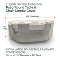thumbnail image 4 of Budge XL Tan Tweed Round Patio Table and Chair Cover, English Garden, 4 of 8