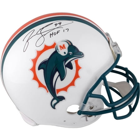 Jason Taylor Miami Dolphins Autographed Riddell Throwback 1997-2012 Authentic Helmet with "HOF 2017" Inscription - Fanatics Authentic Certified