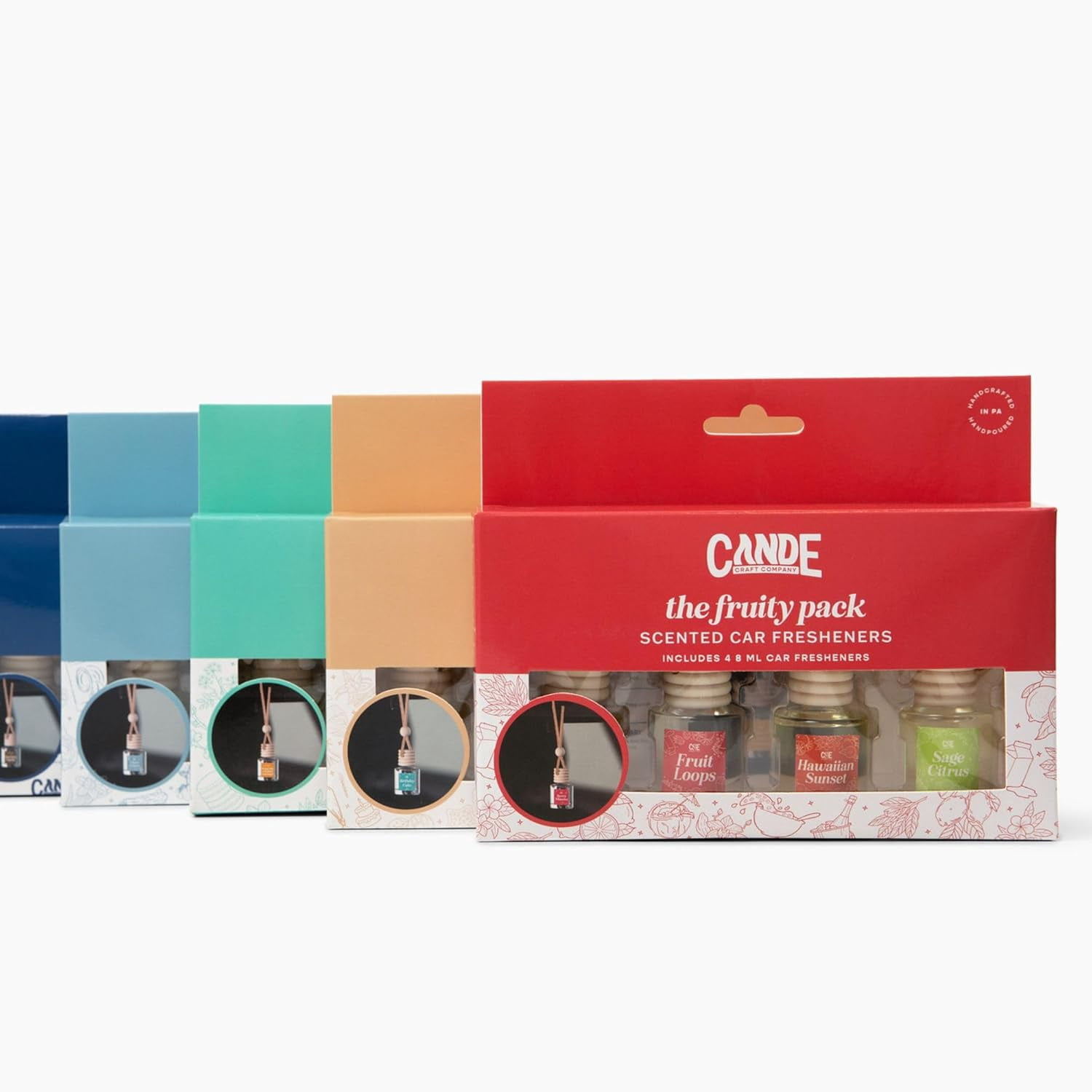 Hanging car air freshener – essential oil diffuser with essential oils – long-lasting aromatherapy scent for cars – 4 packs, bakery